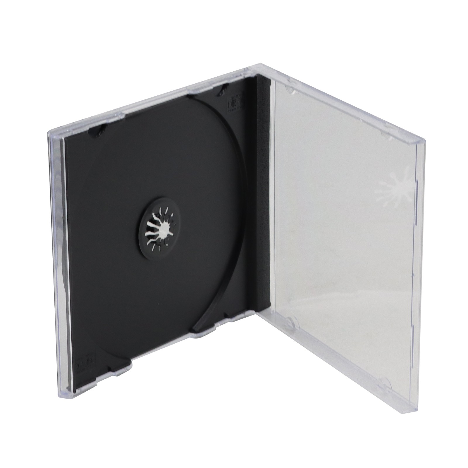 Clear Standard Single CD DVD Jewel Case with Assembled Black Tray Packs 10.4 mm