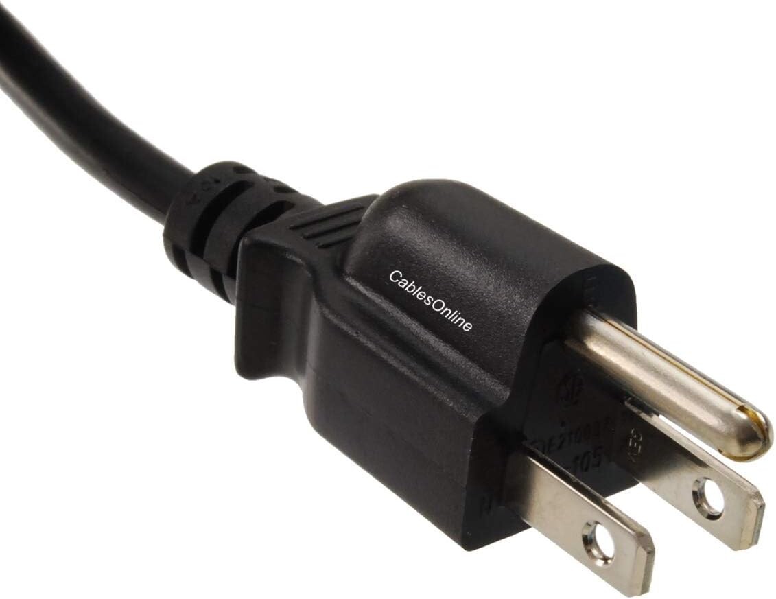 CablesOnline, 5-Pack 1ft 3-Prong Laptop/Notebook Short AC Power Cable Plugs