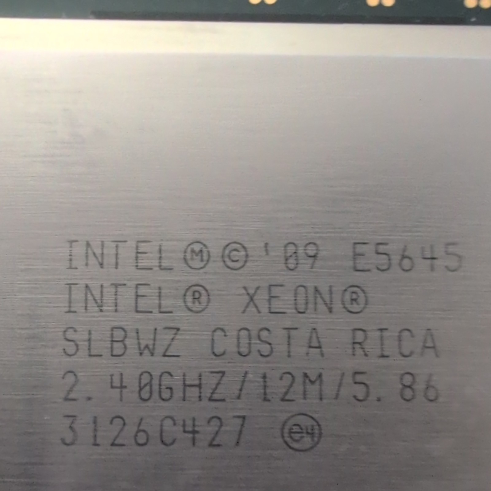 Intel Xeon E5645 6-Core 2.40GHz 12MB L3 1.5MB L2 LGA 1366 CPU