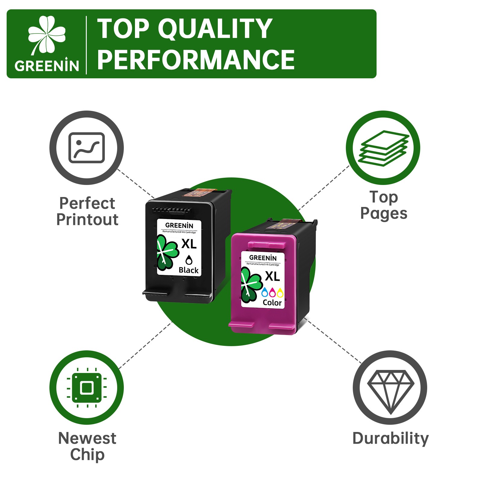 61 XL Ink Cartridges compatible with HP 61XL OfficeJet 4630 4632 4635 2620 2622