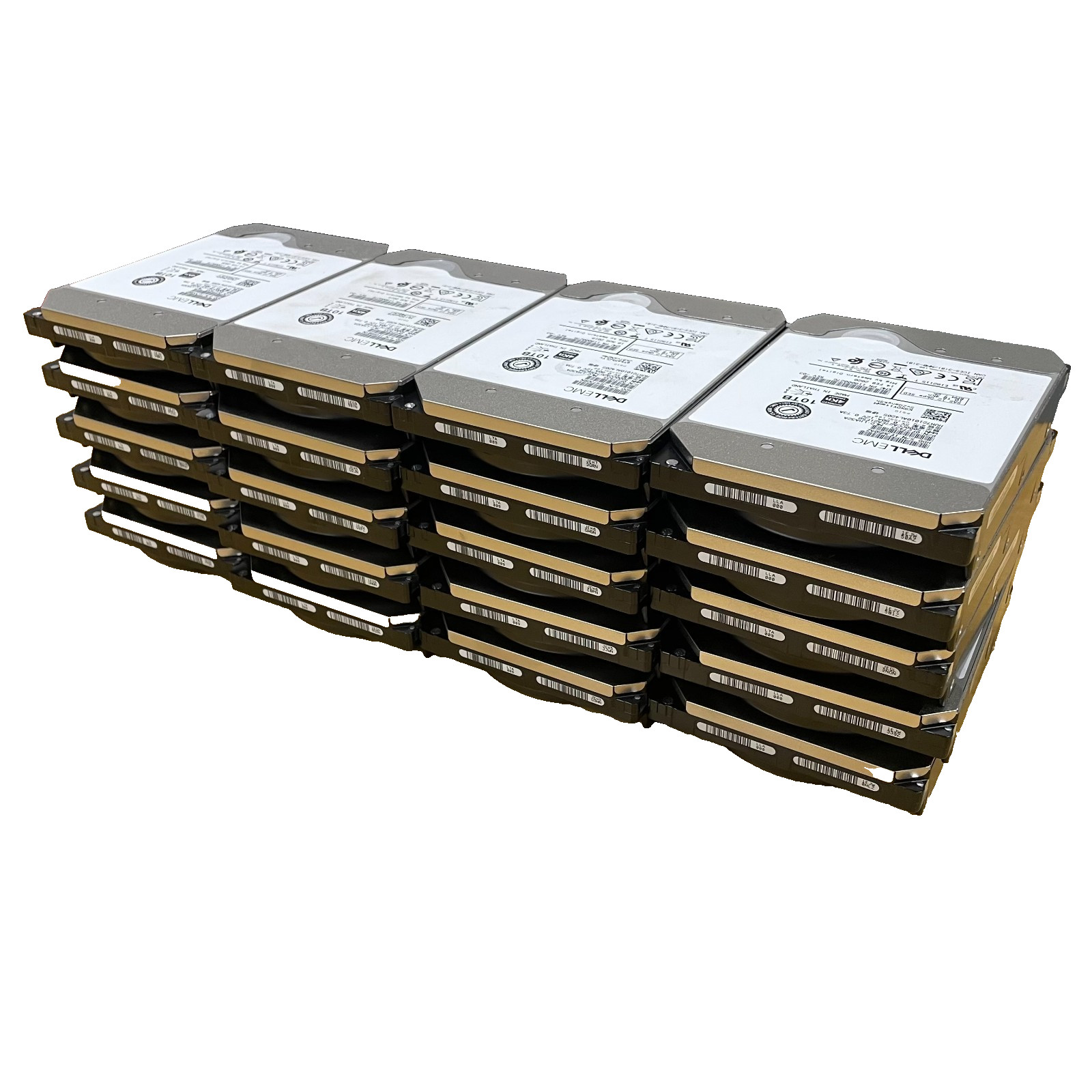 LOT OF 20 Dell EMC 10TB SAS 12Gb/s 7.2K 3.5″ H5H72101CLAR10T0 B 50K-70K