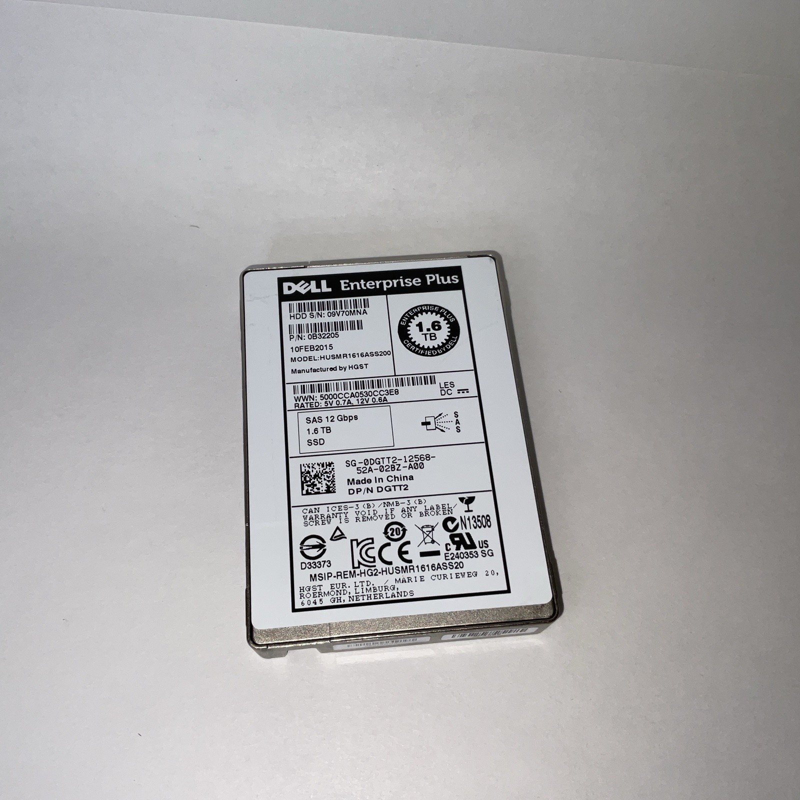 1.6TB DELL Enterprise Plus SSD 98% Or Higher SAS 12Gb/s 2.5″ DGTT2 Drive