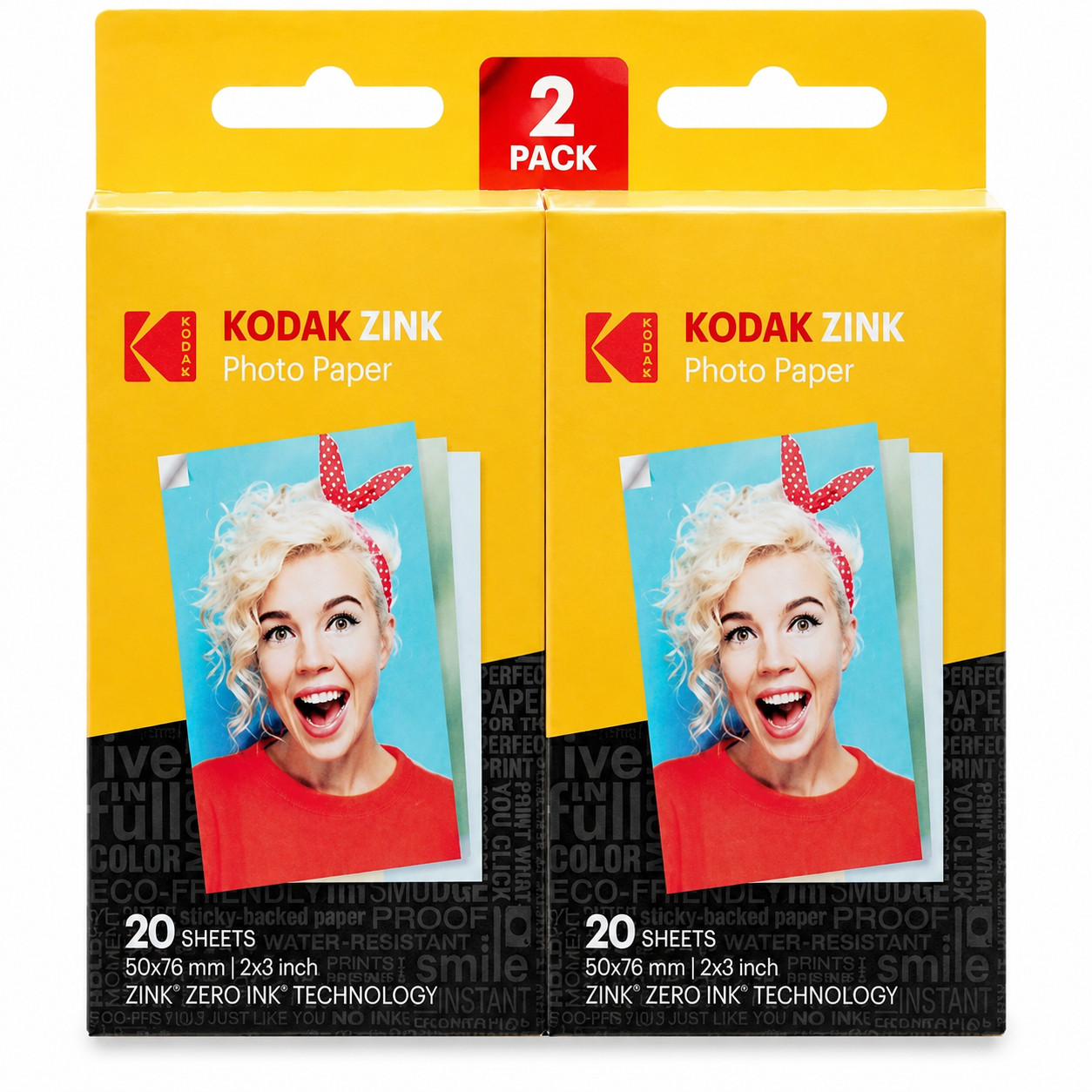 40 PACK KODAK ZINK PHOTO PAPER 2 X 3″ RODZ2X320 BRAND NEW