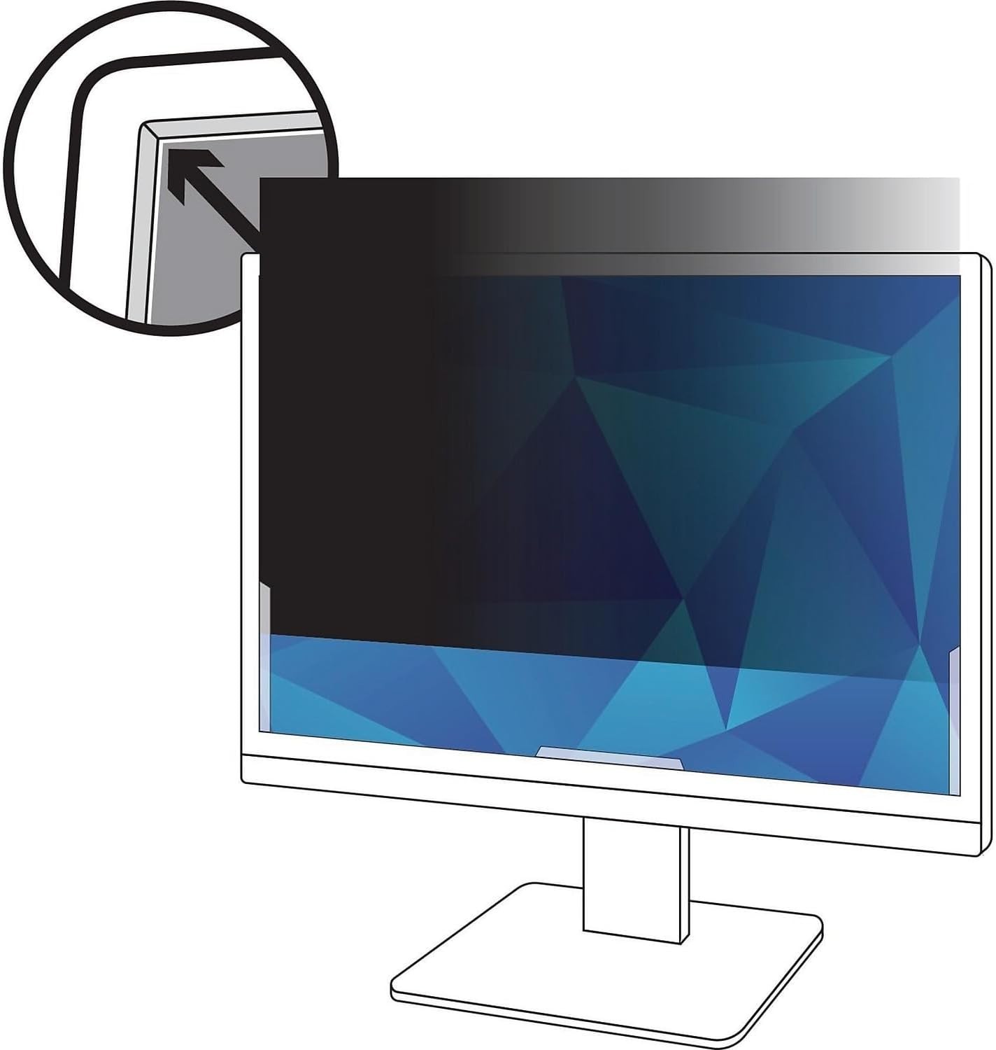 3M PF240W9B Privacy Screen Filter – Black – damaged box