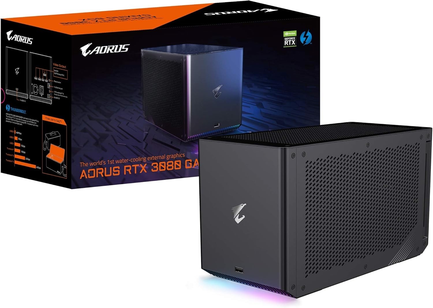 Gigabyte AORUS RTX 3080 Gaming Box 10GB Water-Cooled External Graphics Card eGPU