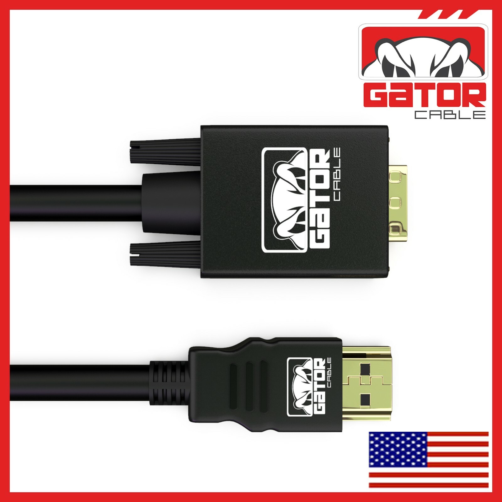 HDMI to VGA Cable Converter Adapter For HDTV PC Desktop Monitor Video 1080P 6FT