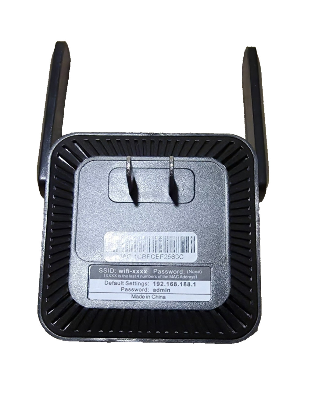 WiFi Repeater Wireless Range Extender 300Mbps 2.4GHz Black Mobile Phone Setup