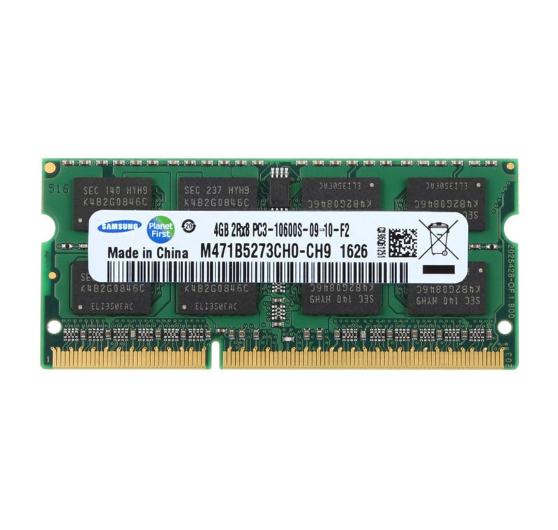 Samsung DDR3 4GB (1x4GB) 1333 MHz PC3-10600S SO-DIMM Laptop Memory 1.5V 204pin