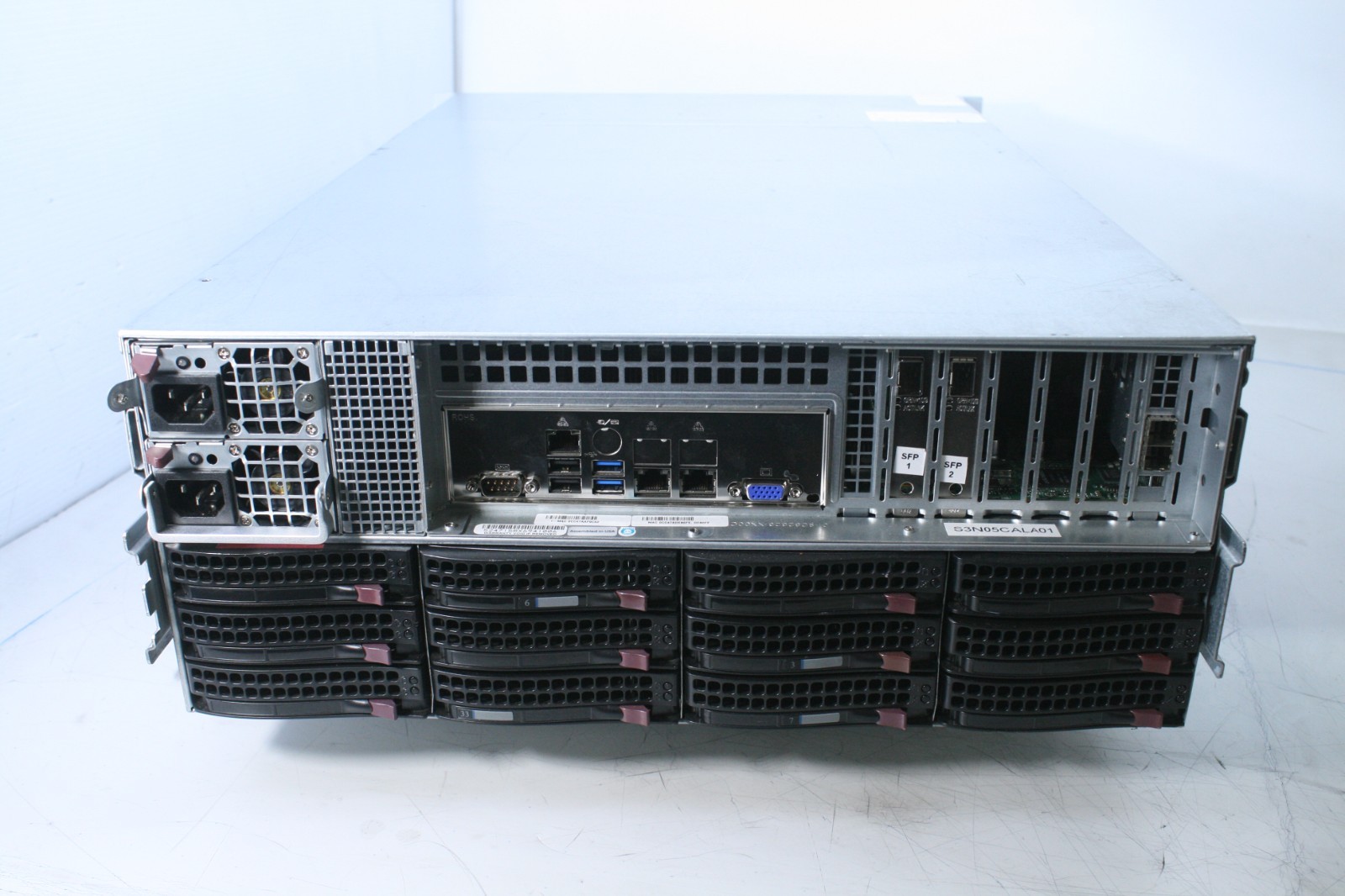 SUPERMICRO 4U 36BAY SERVER X10DRH-IT 2X E5-2697A V4 NO RAM NO RAID 2X 1280W (T7)