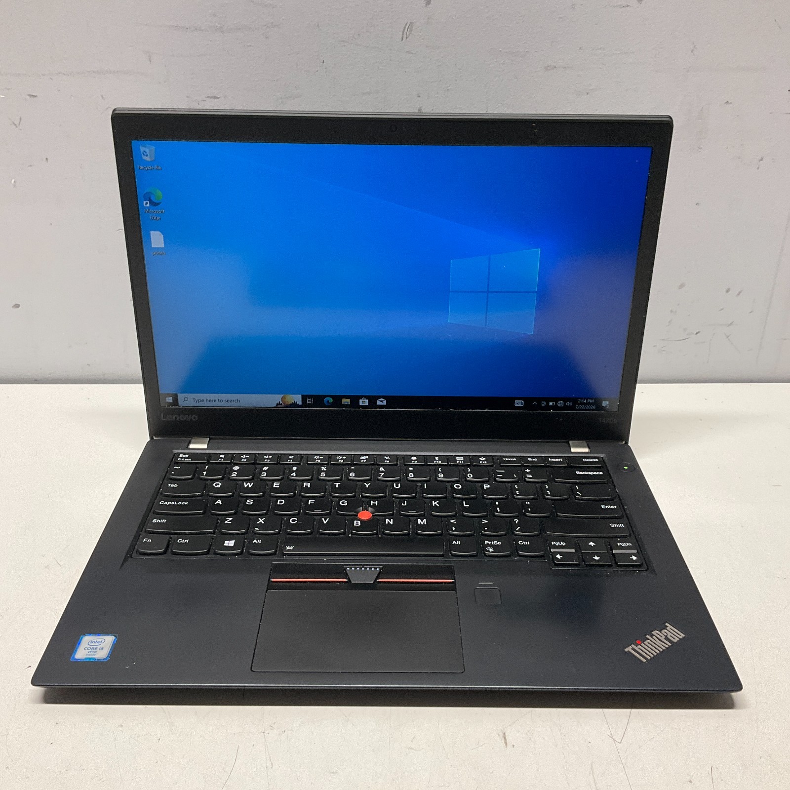 Lenovo ThinkPad T470s 14″ Intel i5-6300U 2.40GHz 8GB RAM 256GB SSD Win 10 Pro