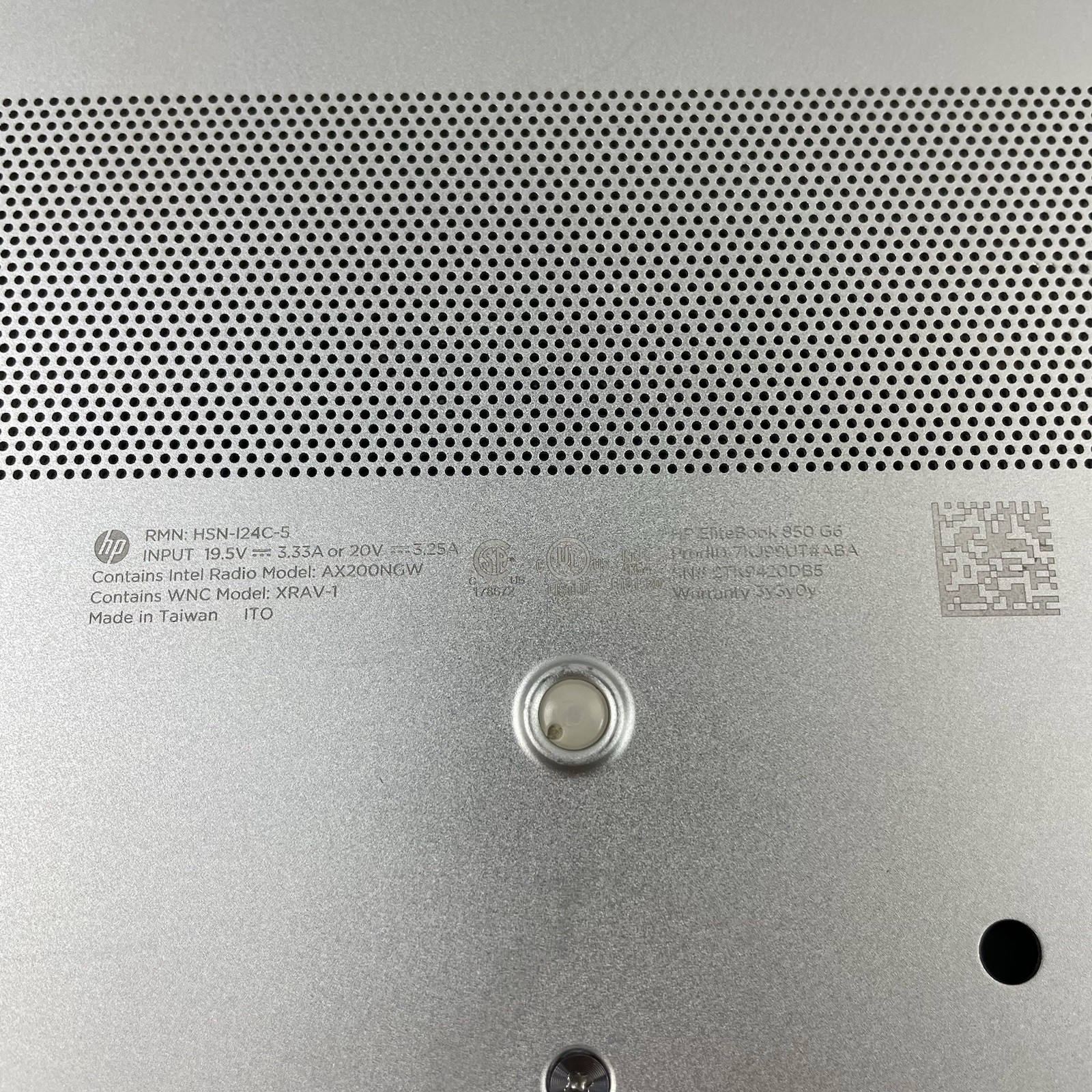 HP EliteBook 850 G6 15.6″ i5-8365U 1.60 GHz 8 GB RAM No SSD/OS/AC – READ