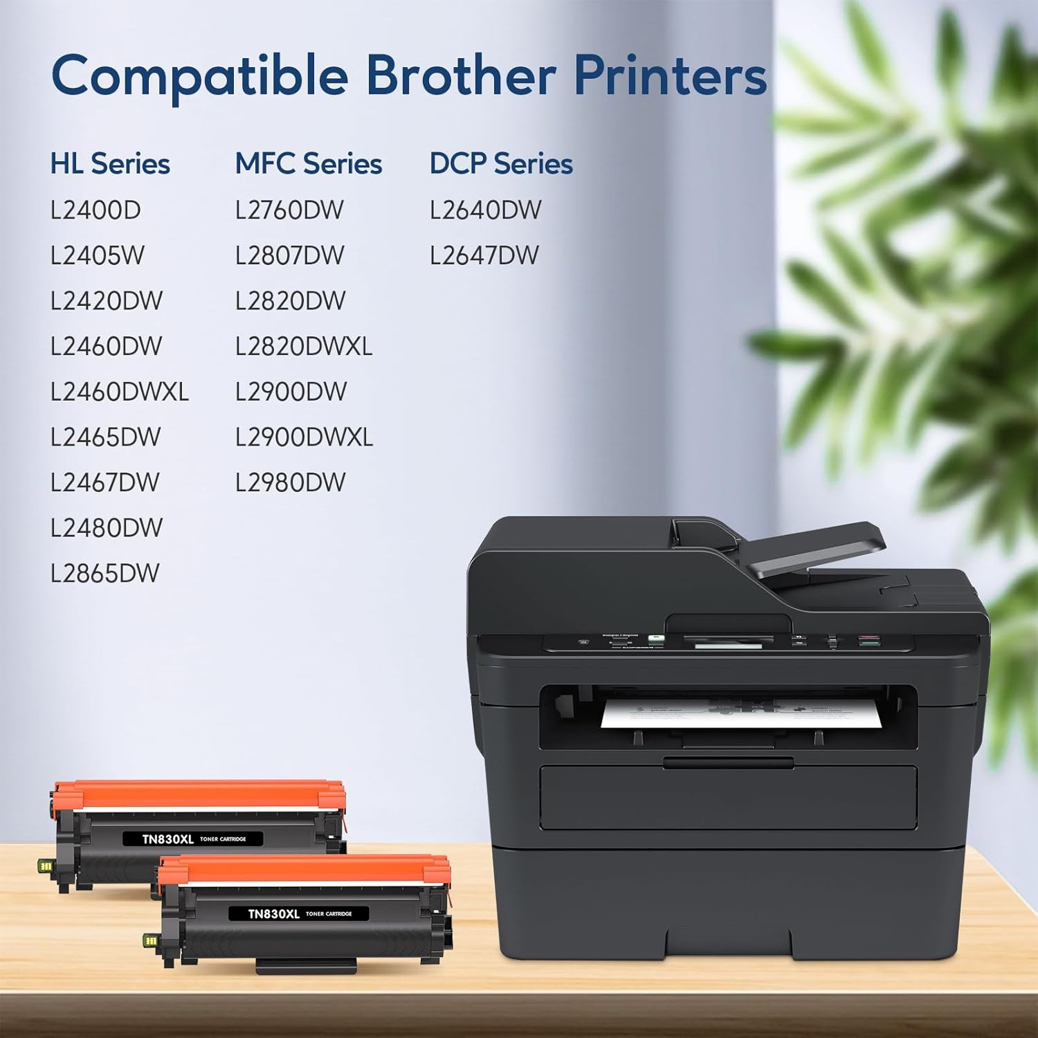 TN830XL Toner Cartridge DR830 Drum for Brother HL-L2420 DCP-L2647DW MFC-L2760DW