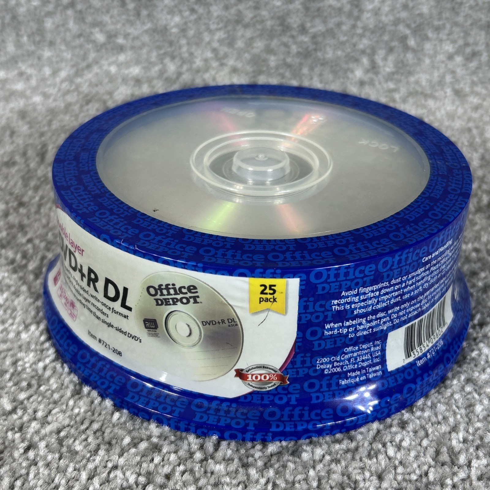 DVD Blank Office Depot Double Layer DVD+R DL Recordable Media 25 Pack New Sealed