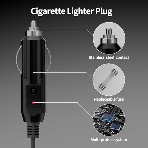 Starlink Mini Power Cable Direct to Cigarette 12V-24V Adapter10FT Power Cable