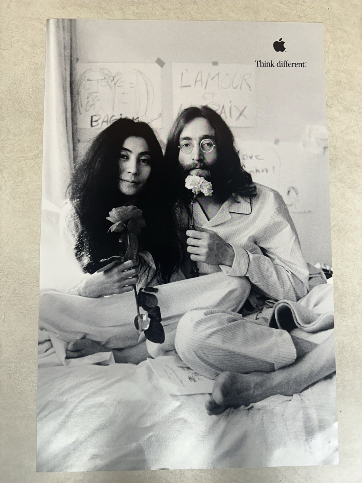 Apple Think Different Ad Campaign Poster John Lennon & Yoko Ono Dreamers 11”x17”