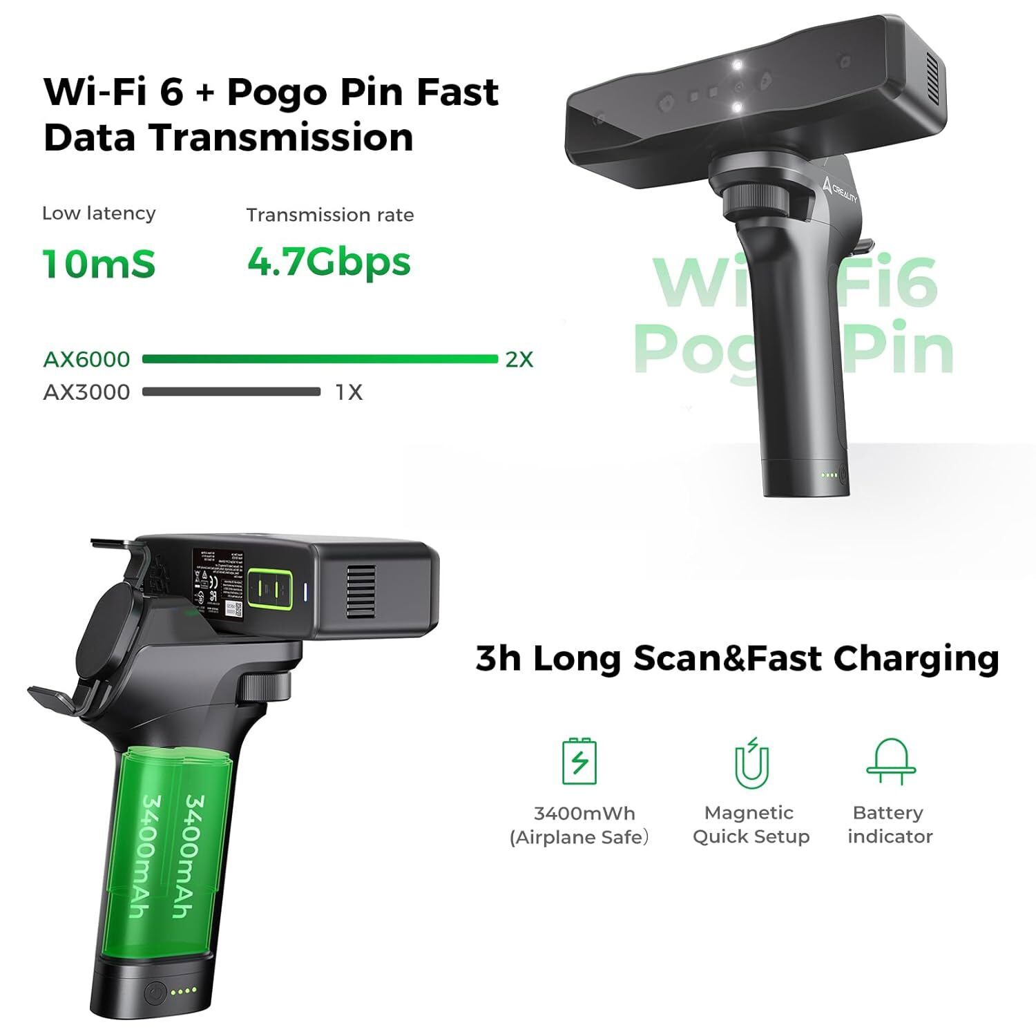 【Refurbished】 Creality Otter Lite Handheld 3D Scanner 30fps 0.05mm Accuracy