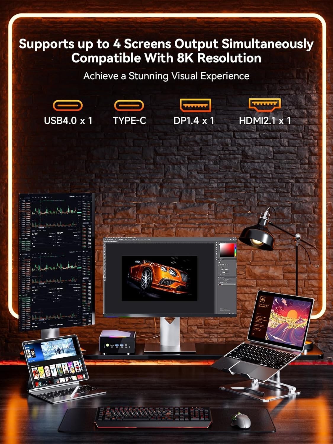 GMKtec Gaming Mini PC K12 AMD Ryzen 7 H 255 Up to 4.9GHz 32GB DDR5 RAM 512GB SSD