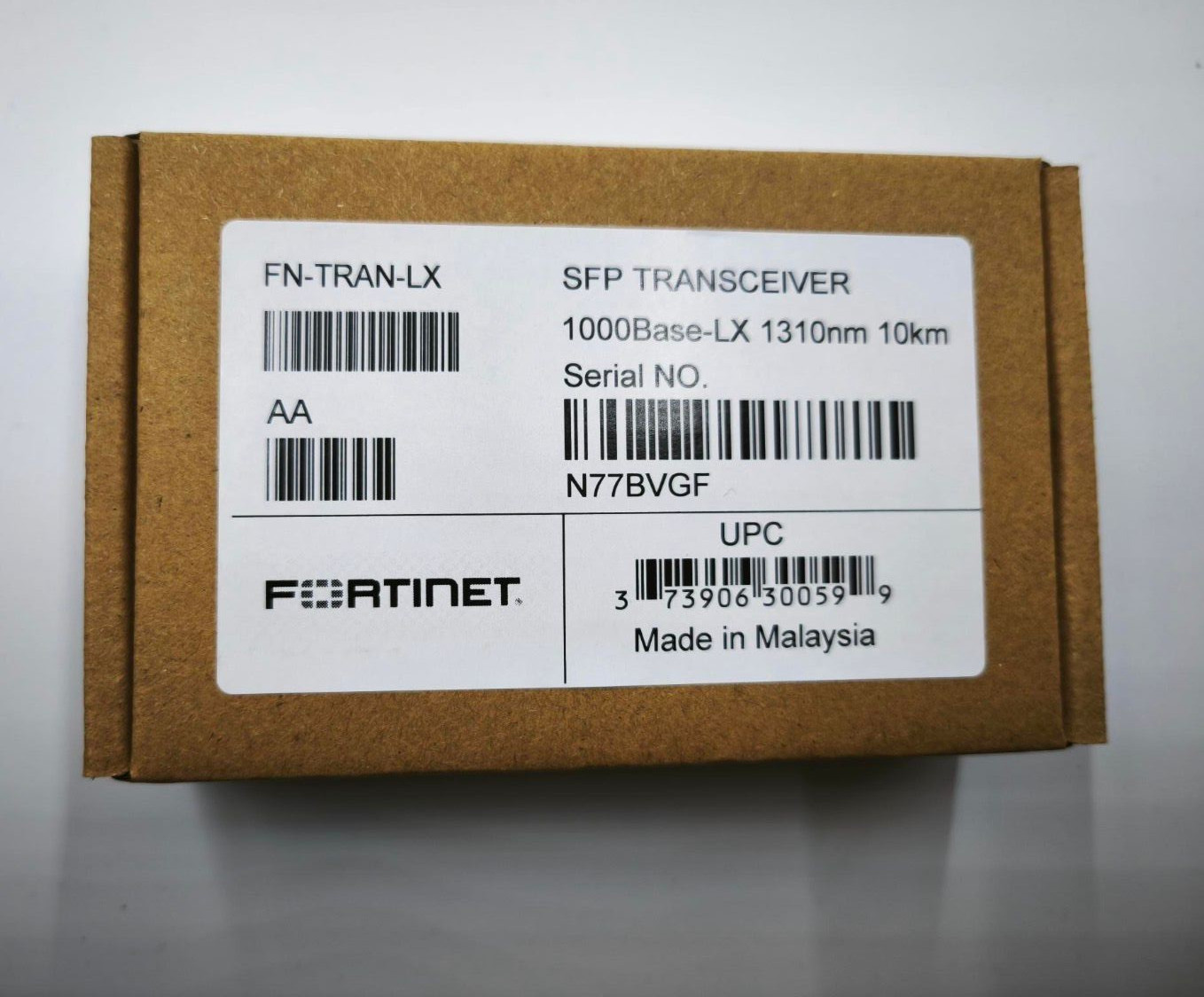 Fortinet FN-TRAN-LX 1GE SFP LX transceiver module – New In Box- In Stock