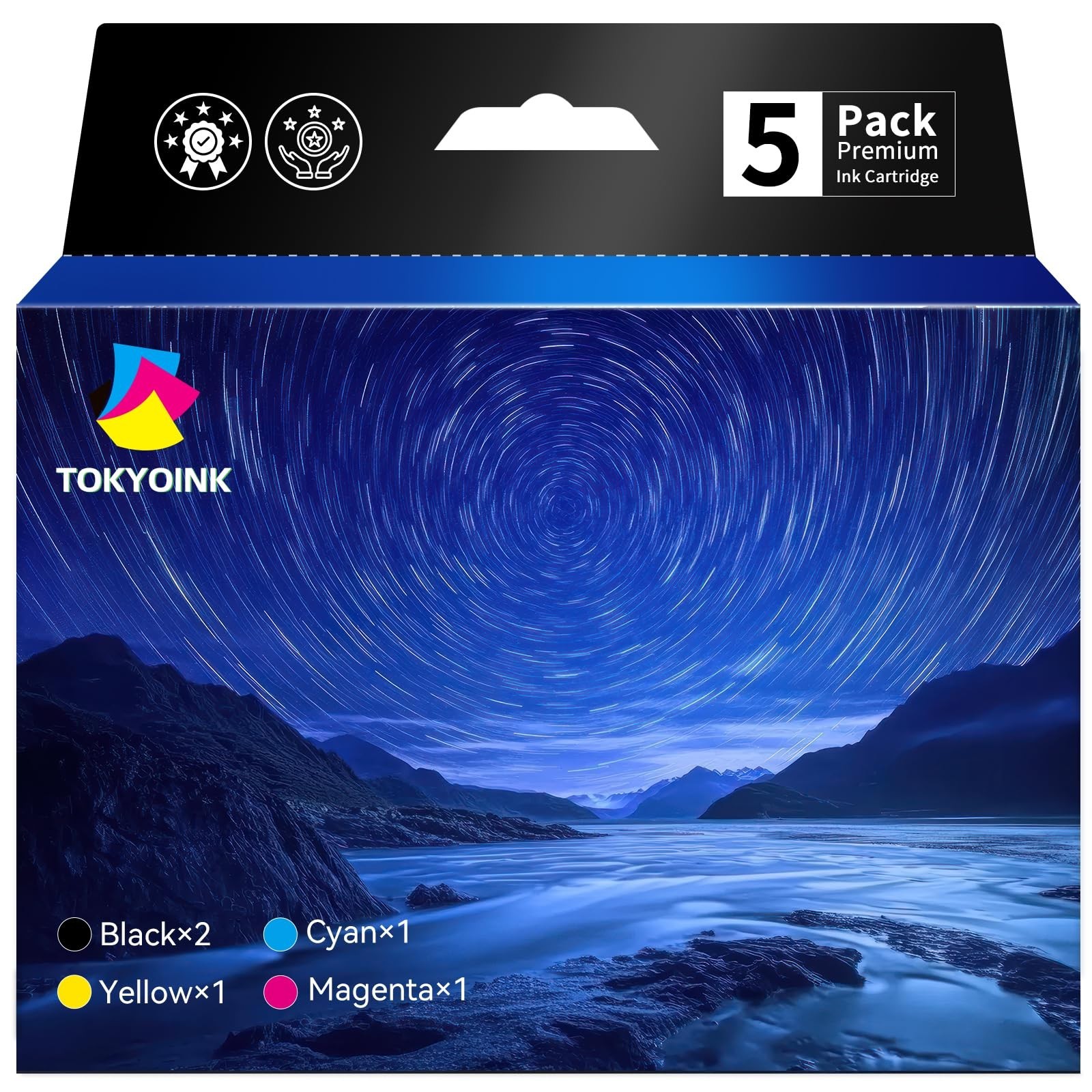 5PK 232 XL 232XL Ink Cartridges for Epson MAGENTA and YELLOW are USED rest NEW