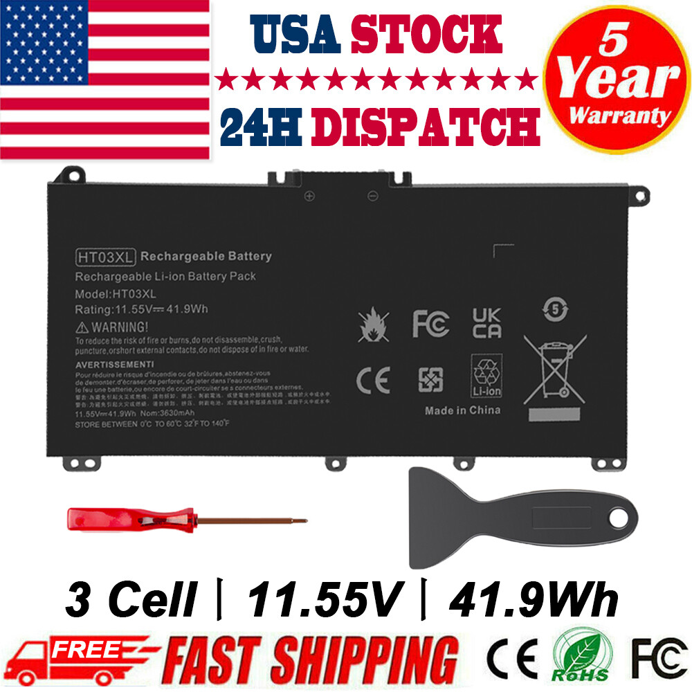 41.9Wh HT03XL Battery for HP Pavilion L11119-855 L11421-421 HSTNN-LB8M + Tools