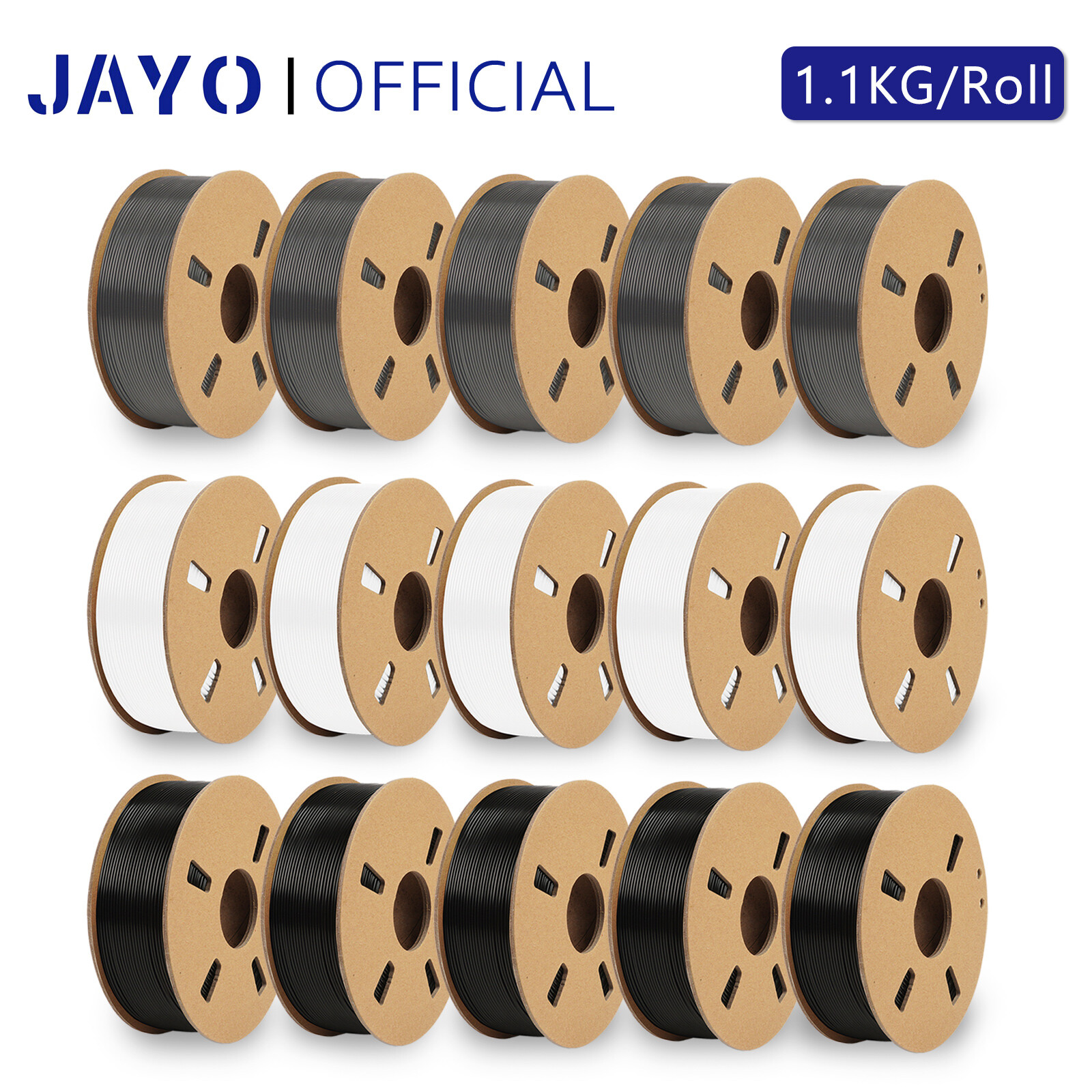 JAYO 1.75MM 5/10KG 15KG PLA SILK PLA+ PETG Filament 3D Printer Consumables 1.1KG