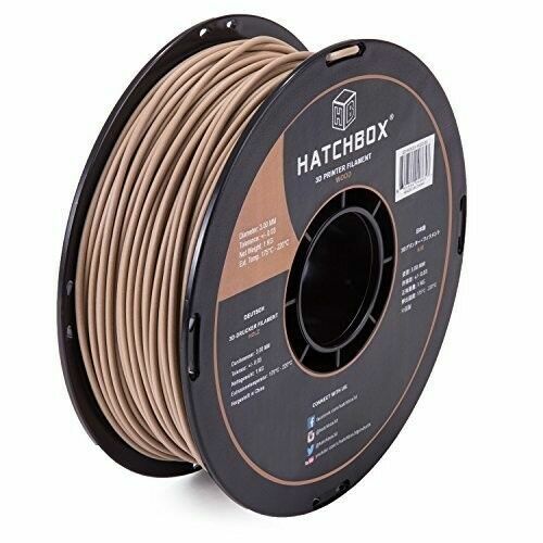 HATCHBOX 3.00 mm 3D Printer Filament in Wood, 1kg Spool