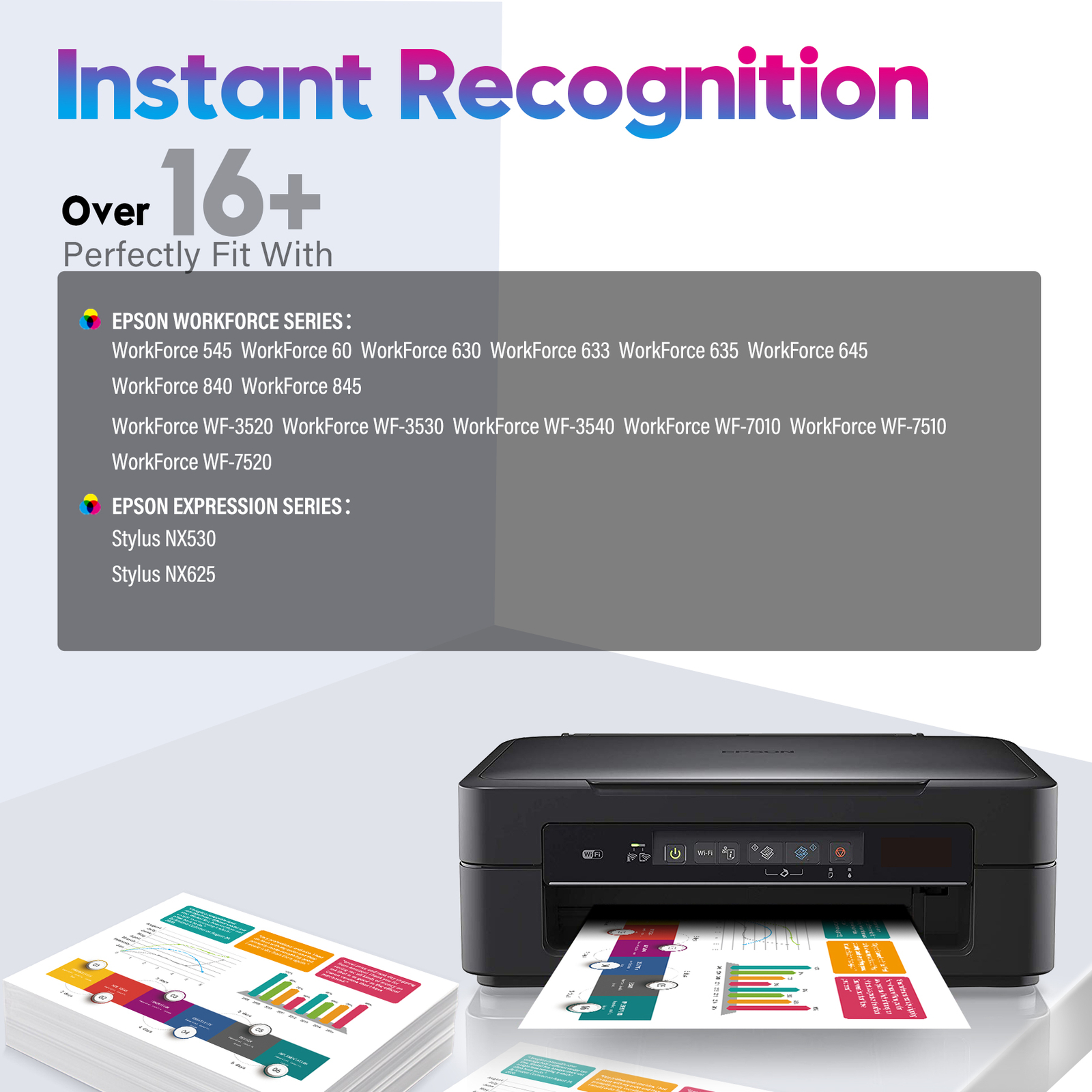 Ink For Epson 127 NX530 625 WF-3520 WF-3530 WF-3540 WF-7010 WF-7510 7520 545 645