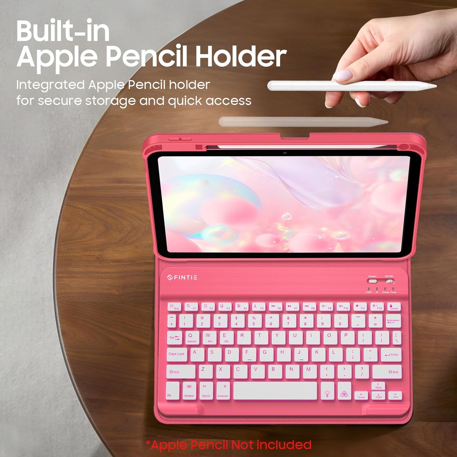 Backlit Keyboard Case for iPad (A16) 11th Gen 11 Inch (2025) Soft TPU Back Cover