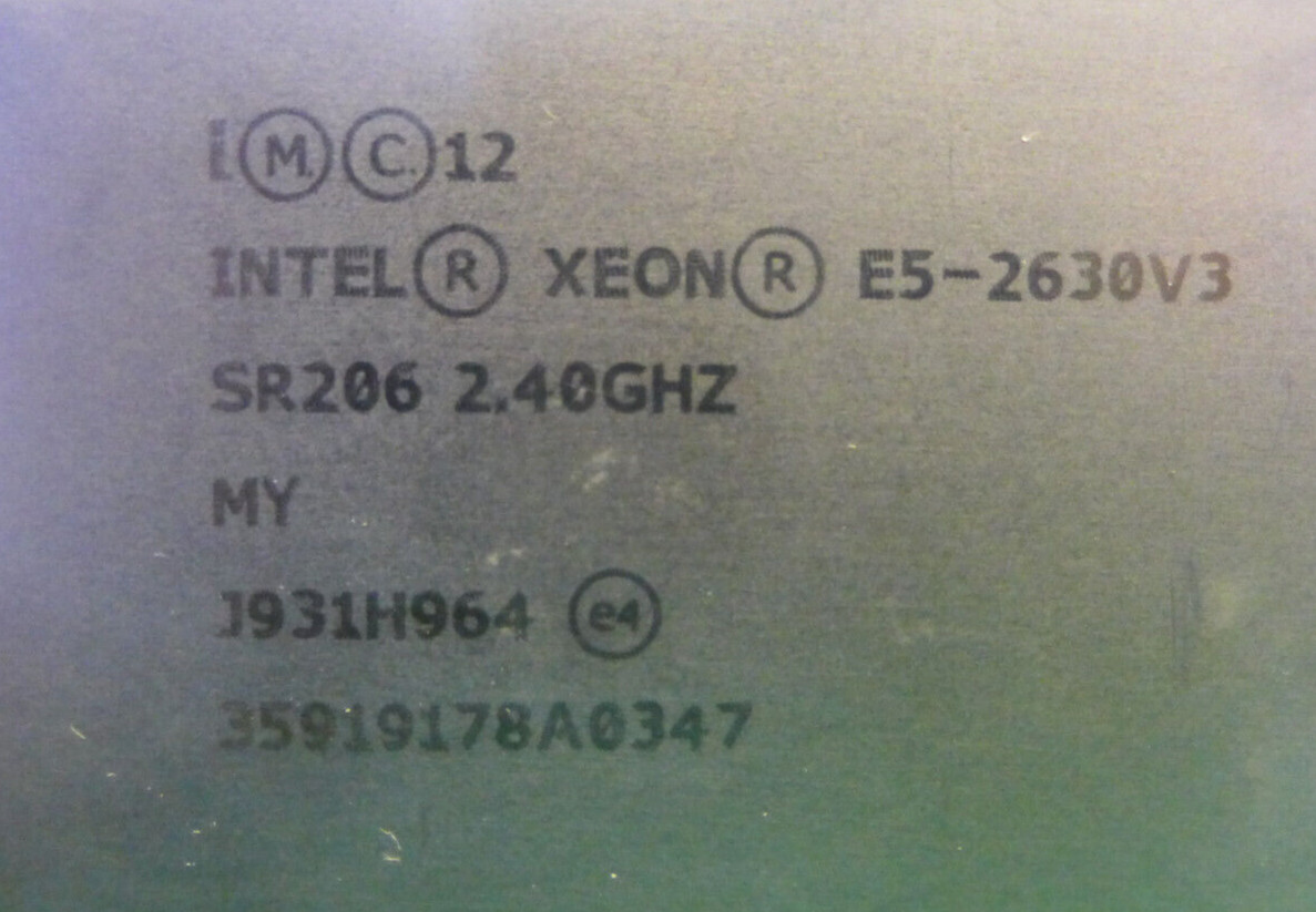 GENUINE Intel Xeon E5-2630V3 2.40GHz 8-Core CPU Processor SR206