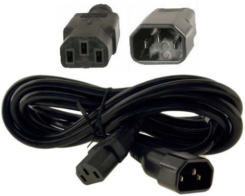 Lot10 8ft Male~Female PC Power Extension Cord/Cable/Wire TV/HDTV IEC320 C13~C14