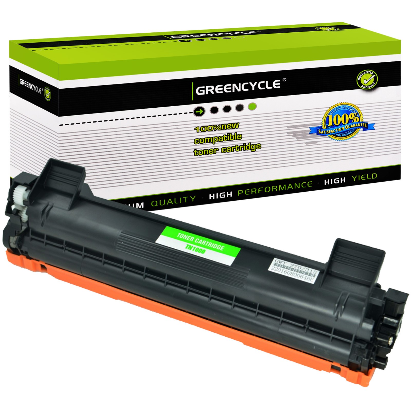 1PK TN1000 Toner Cartridge Compatible with Brother HL-1110R DCP-1510 MFC-1810R