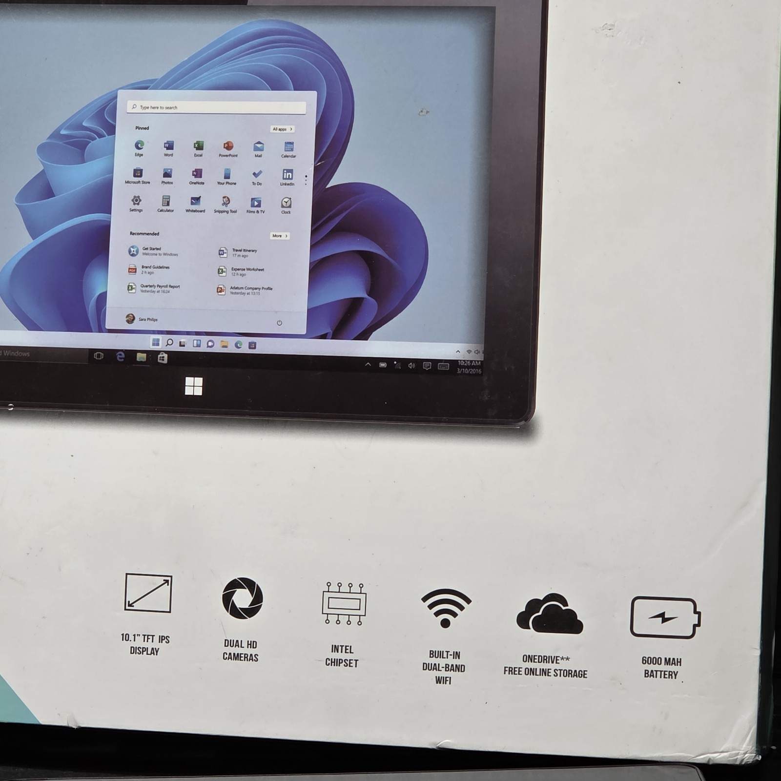 Fusion5 FWIN232 PRO N5 10.1″ Tablet Windows 11 8GB Ram 115GB SSD . Screen Nick*