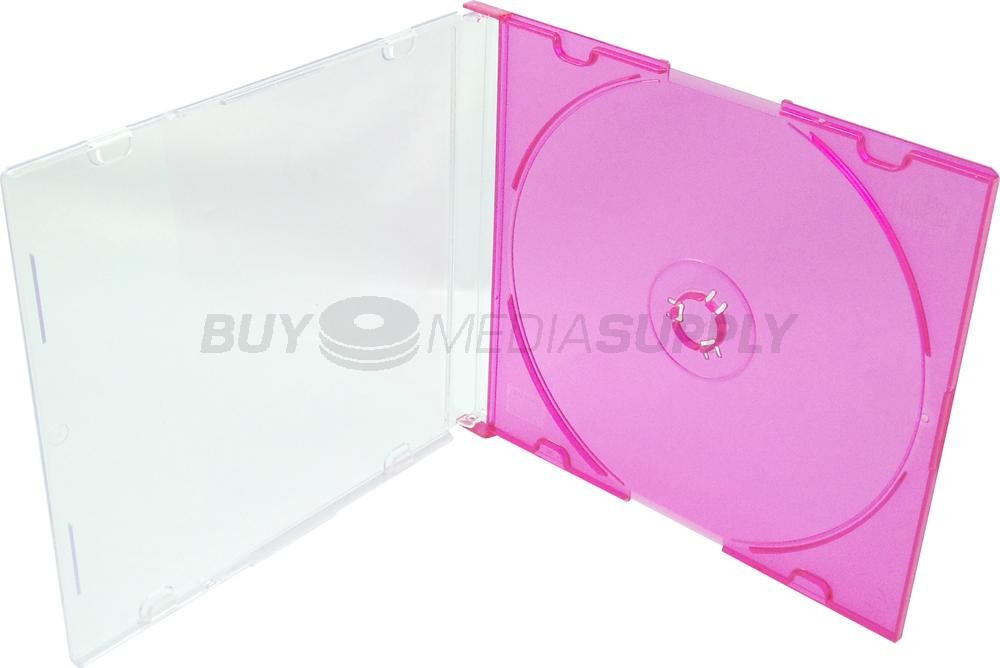 5.2mm Slimline Red Color 1 Disc CD Jewel Case Lot