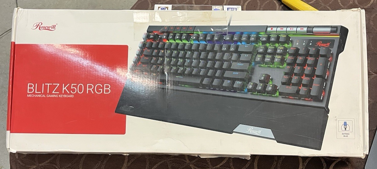 ROSEWILL Blitz K50 USB Mechanichal Gaming Keyboard with RGB Backlighting