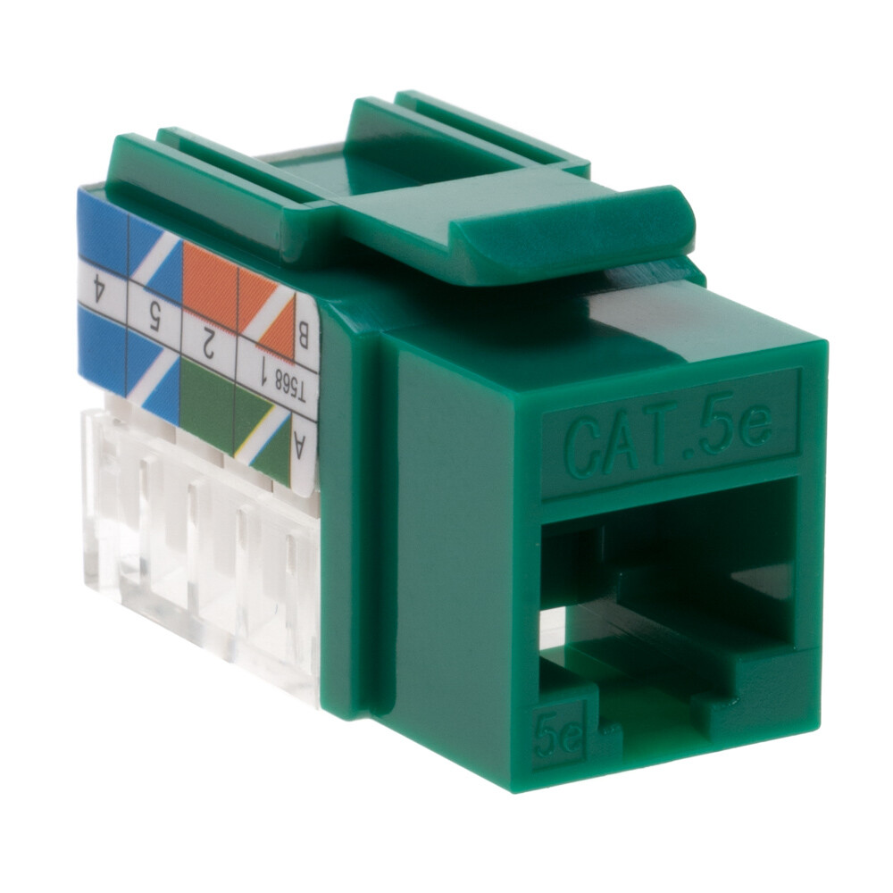 Keystone Jacks Cat5e Cat5 Cat6 Punch Down Jack 45 Degree Network Connector LOT