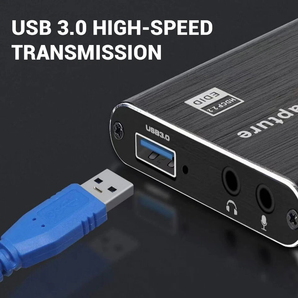4K Audio Video Capture Card USB 3.0 HDMI Video Capture Device Full Recording