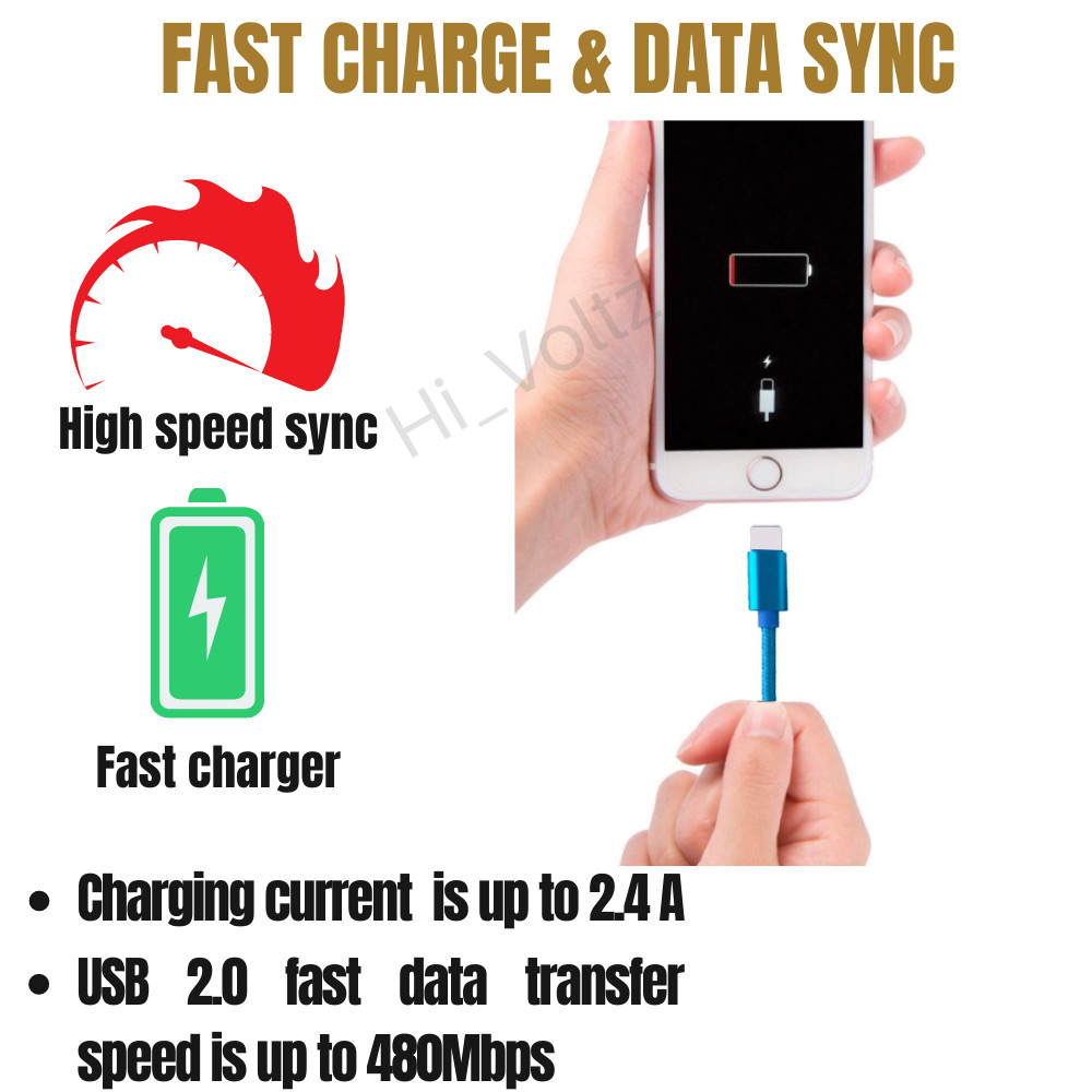 10Ft Long USB Fast Charger Cable For iPhone 14 13 12 11 8 Braided Charging Cord