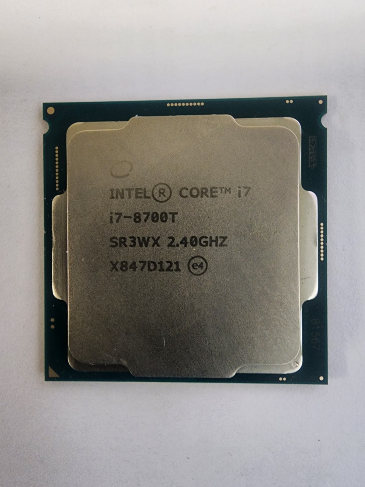 Intel Core I7-8700T 8th Gen SR3WX 2.40GHZ. In Good Working Condition.