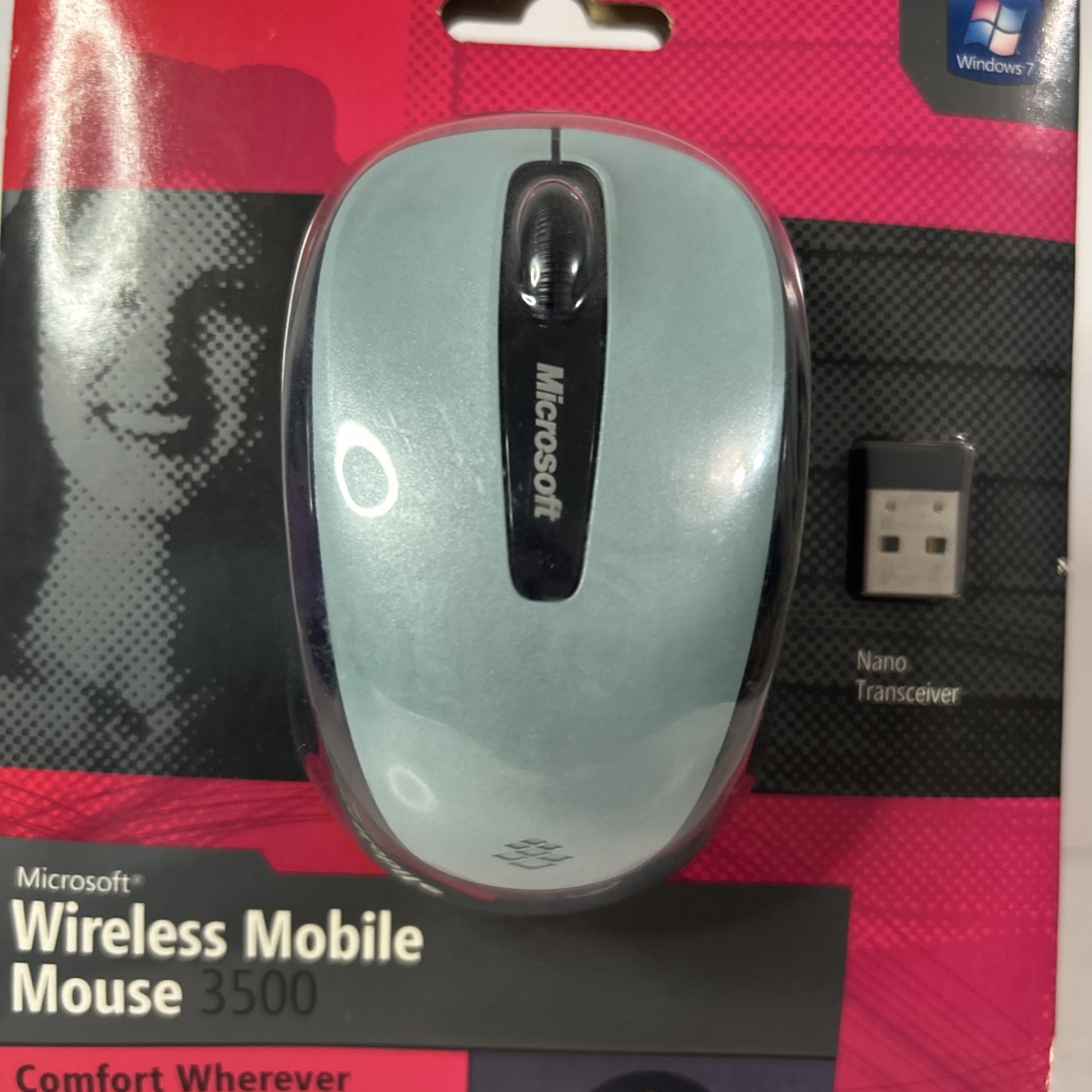 Microsoft Wireless Mobile Mouse 3500 BlueTrack Tech USB Nano – New Sealed