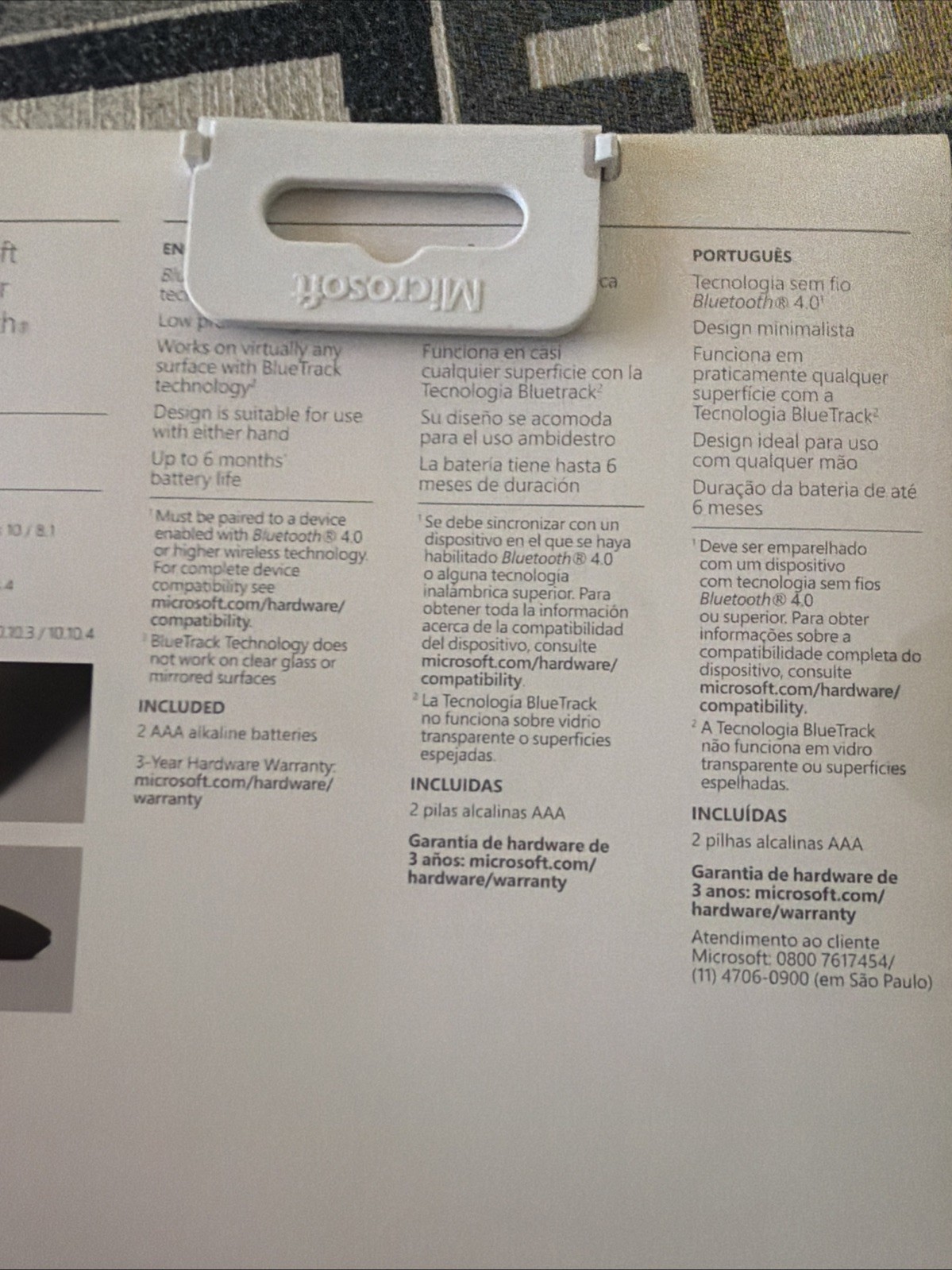 NEW Sealed Microsoft Designer Bluetooth Mouse Model 1679- Black