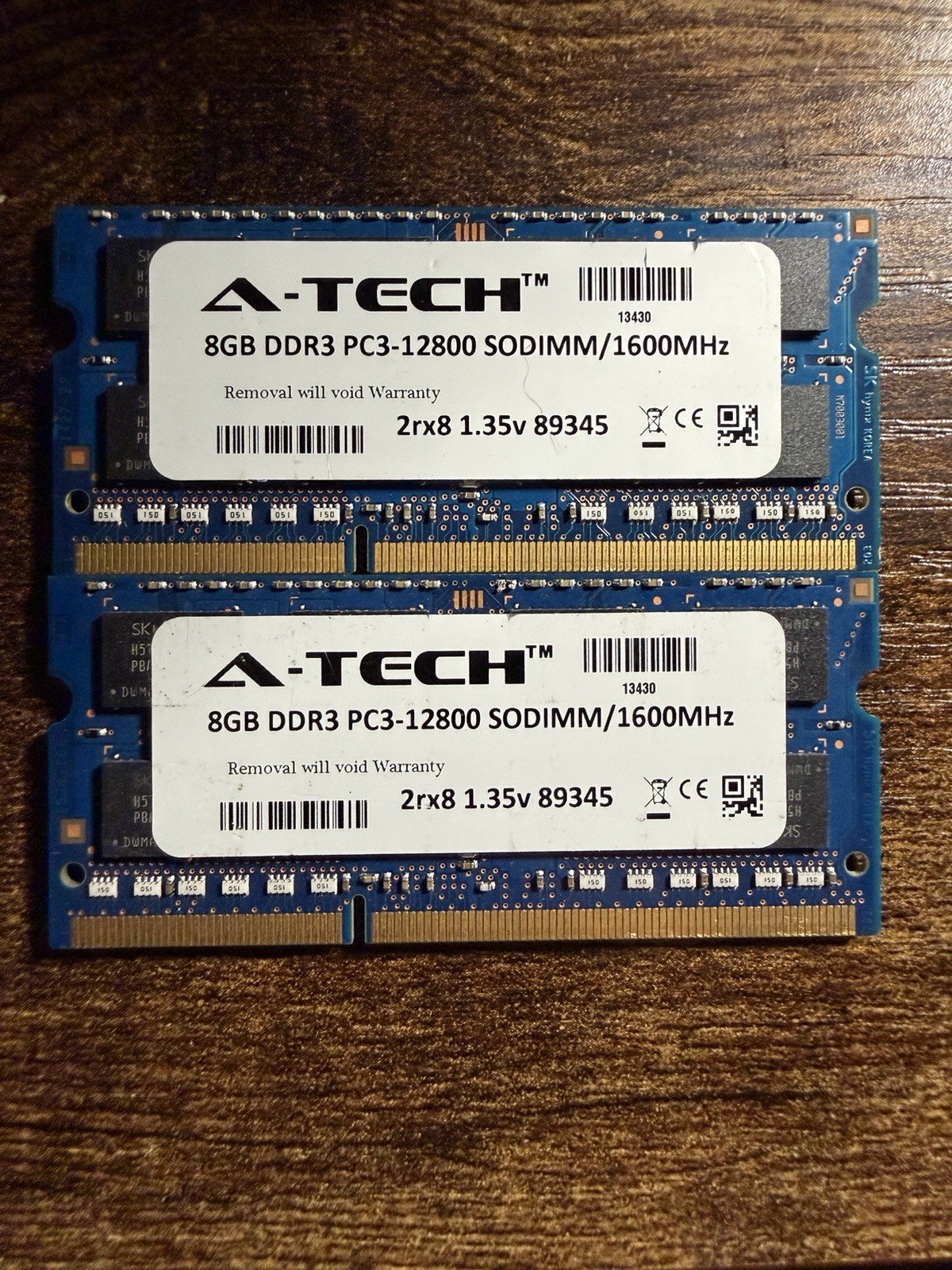 A-Tech 16GB (2x8GB) DDR3L-1600 PC3-12800 Laptop RAM Memory Kit 204-Pin SODIMM