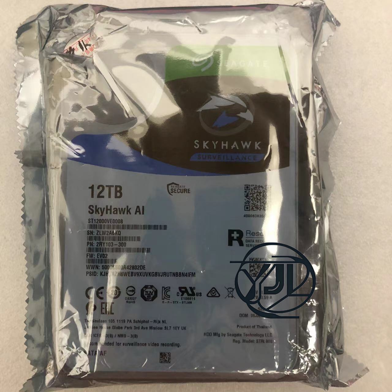 New Seagate ST12000VE0008 SkyHawk AI 12TB 7200RPM SATA 6Gb/s 256MB 3.5″ HDD