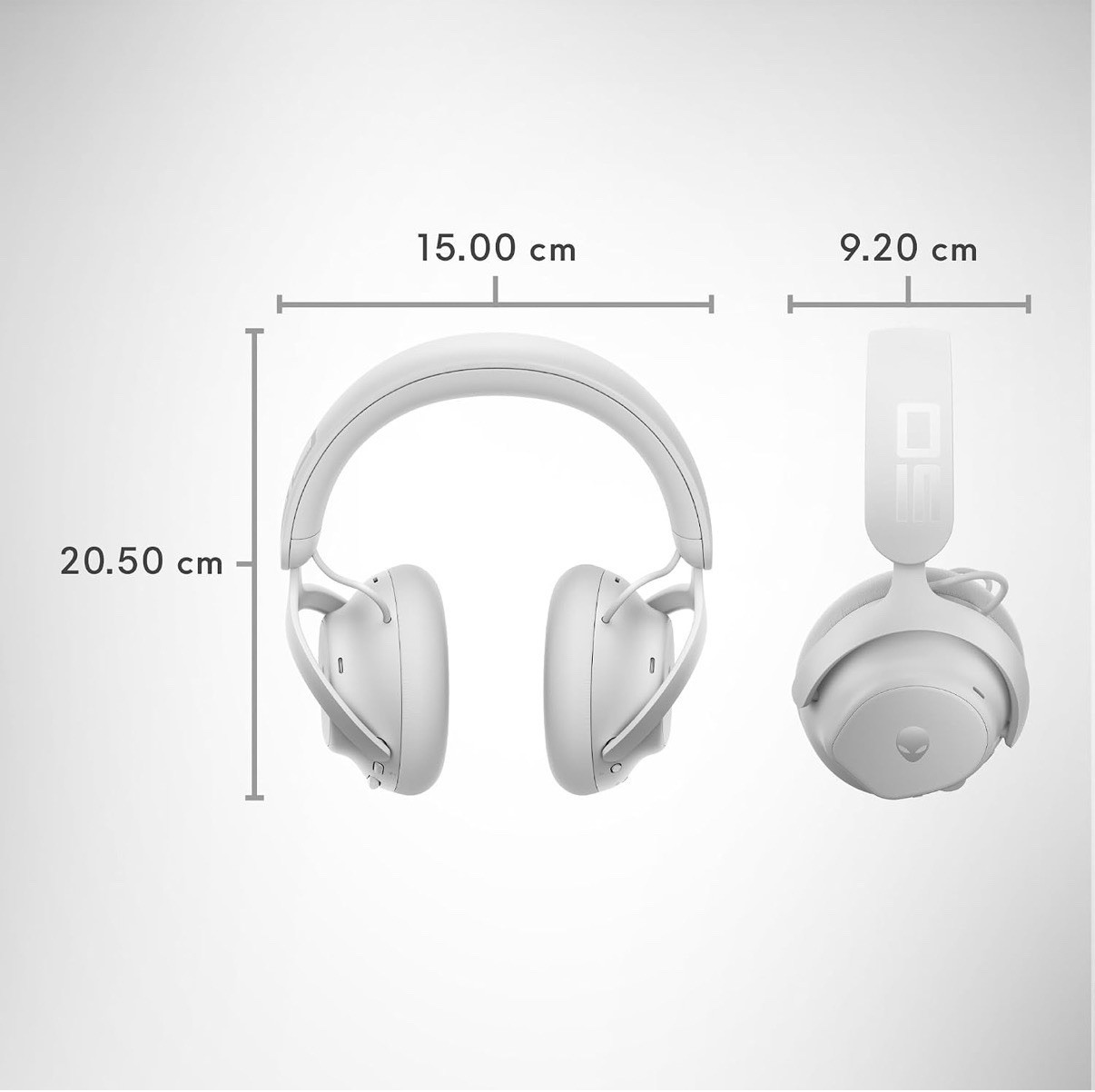 Alienware AW520H White USB Wired Over-Ear Gaming Headset w/ Boom Mic