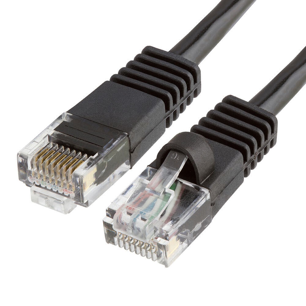 Black Cat5e Cable LAN Cat5e Patch Cord RJ45 Ethernet Modem Network Wire Lot