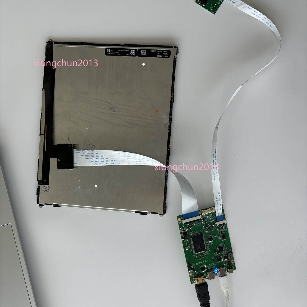 9.7 panel 2048X1536 with 2 type-C mini HDMI board for Ipad 3 Ipad 4 Screen diy