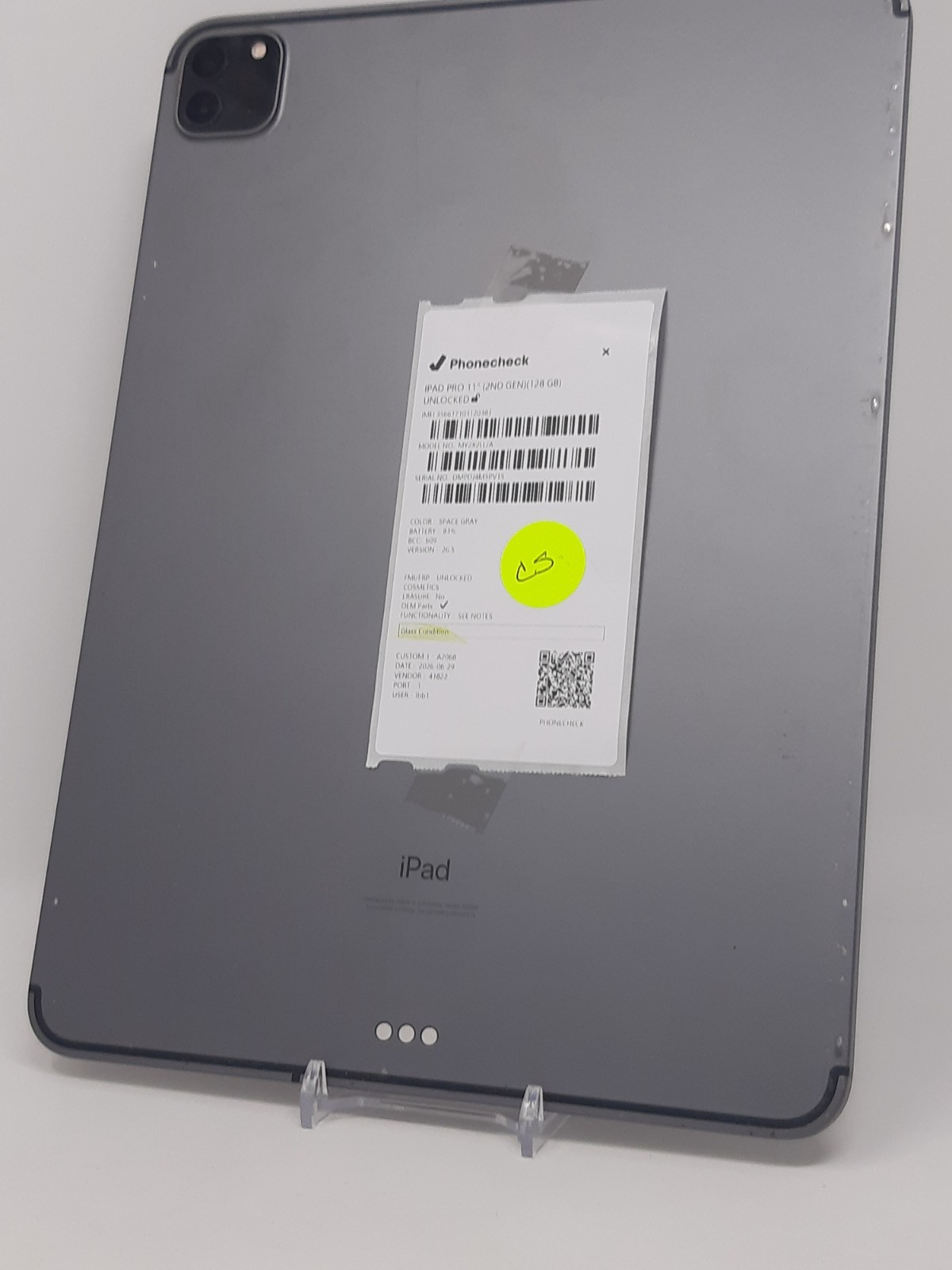 Apple iPad Pro 11-inch (2nd gen) A2068 128 GB, Wi-Fi + 4G, 11 in – Space Gray