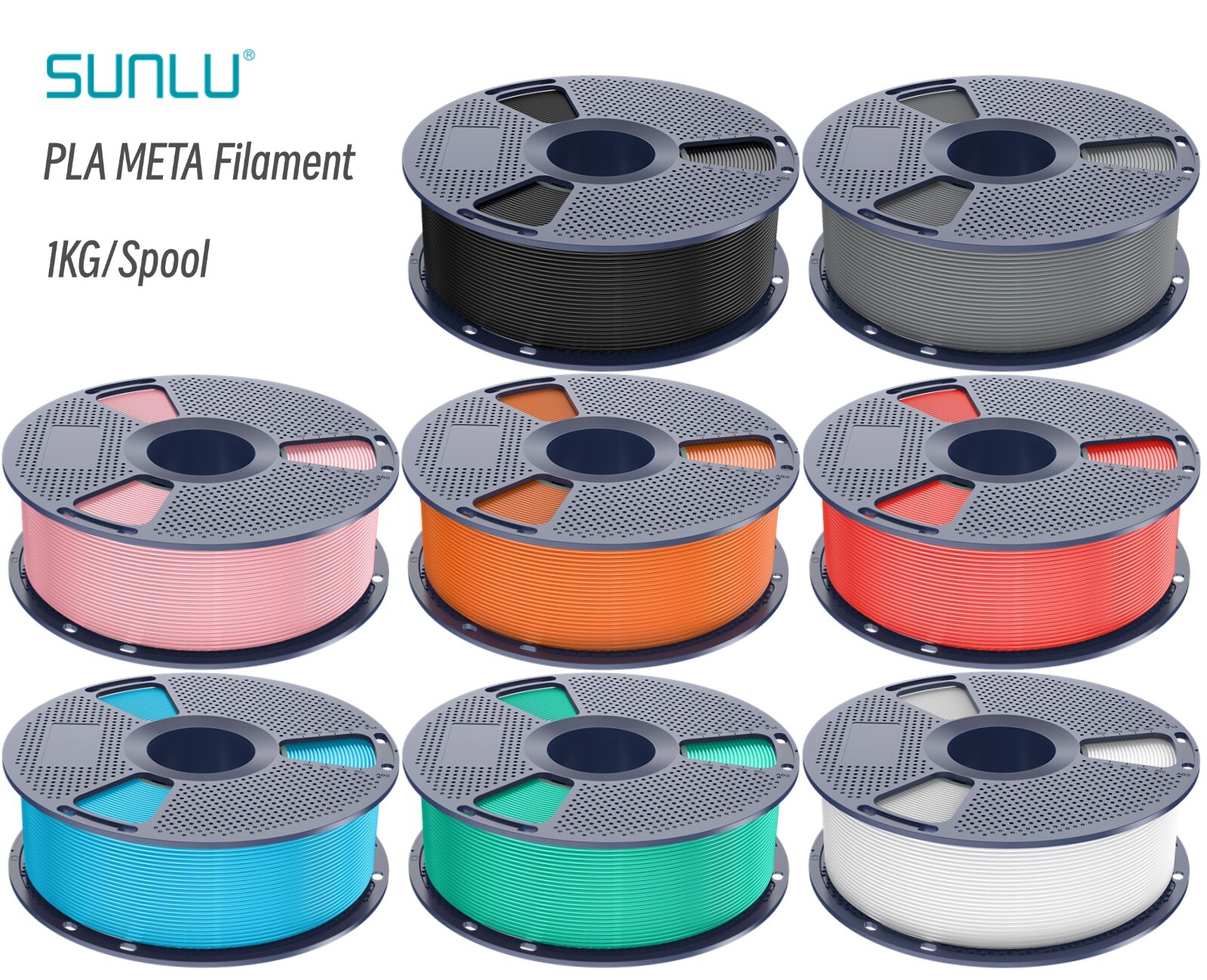 【BUY 10 PAY 6】SUNLU 1.75MM PLA Meta Filament Highly Fluid for 3D Printer Black