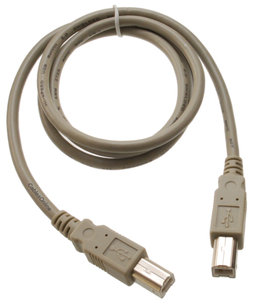 3ft USB Type-B Male to USB Type-B Male USB 2.0 Cable, CablesOnline USB2-BB03