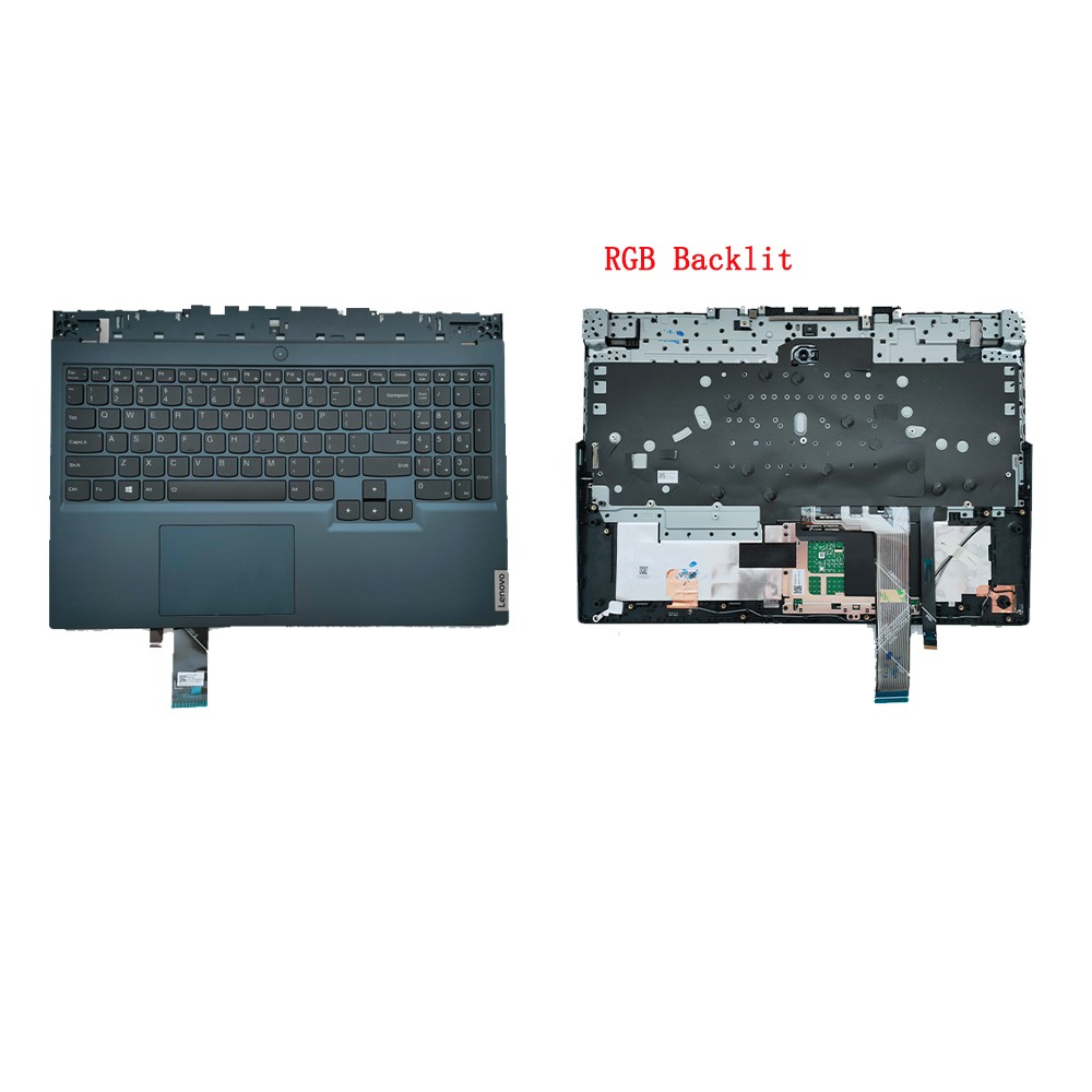 NEW 5CB1C74809 For Lenovo Legion 5-15ACH6H Palmrest RGB Backlit Keyboard