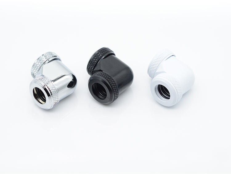 4 Pcs FreezeMod 90 Degree Angle Dual 12mm Compression Fitting Multi-Link White